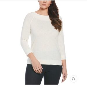 RAFAELLA - Women's Boatneck French Terry Knit Top